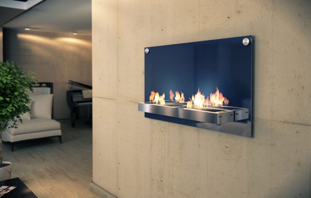 biokominek w mieszkaniu wiszacy