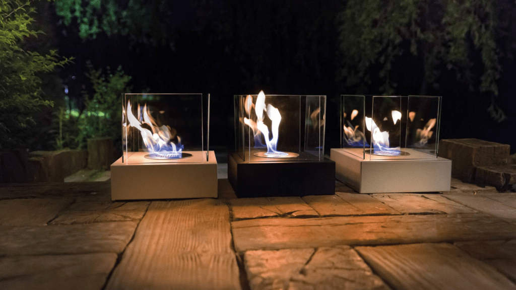 biokominek na zewnatrz