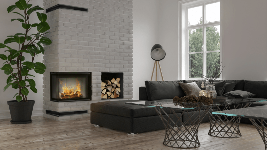 nowoczesny kominek Nowy dwór gdański