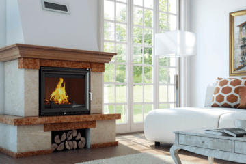 klasyczny kominek marmurowy