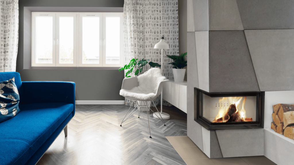 beton architektoniczny. budowa kominka