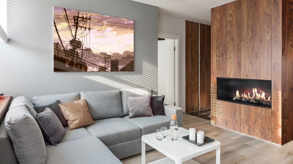 Nowoczesny kominek gazowy