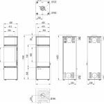 kominek kosza Defro - rysunek techniczny