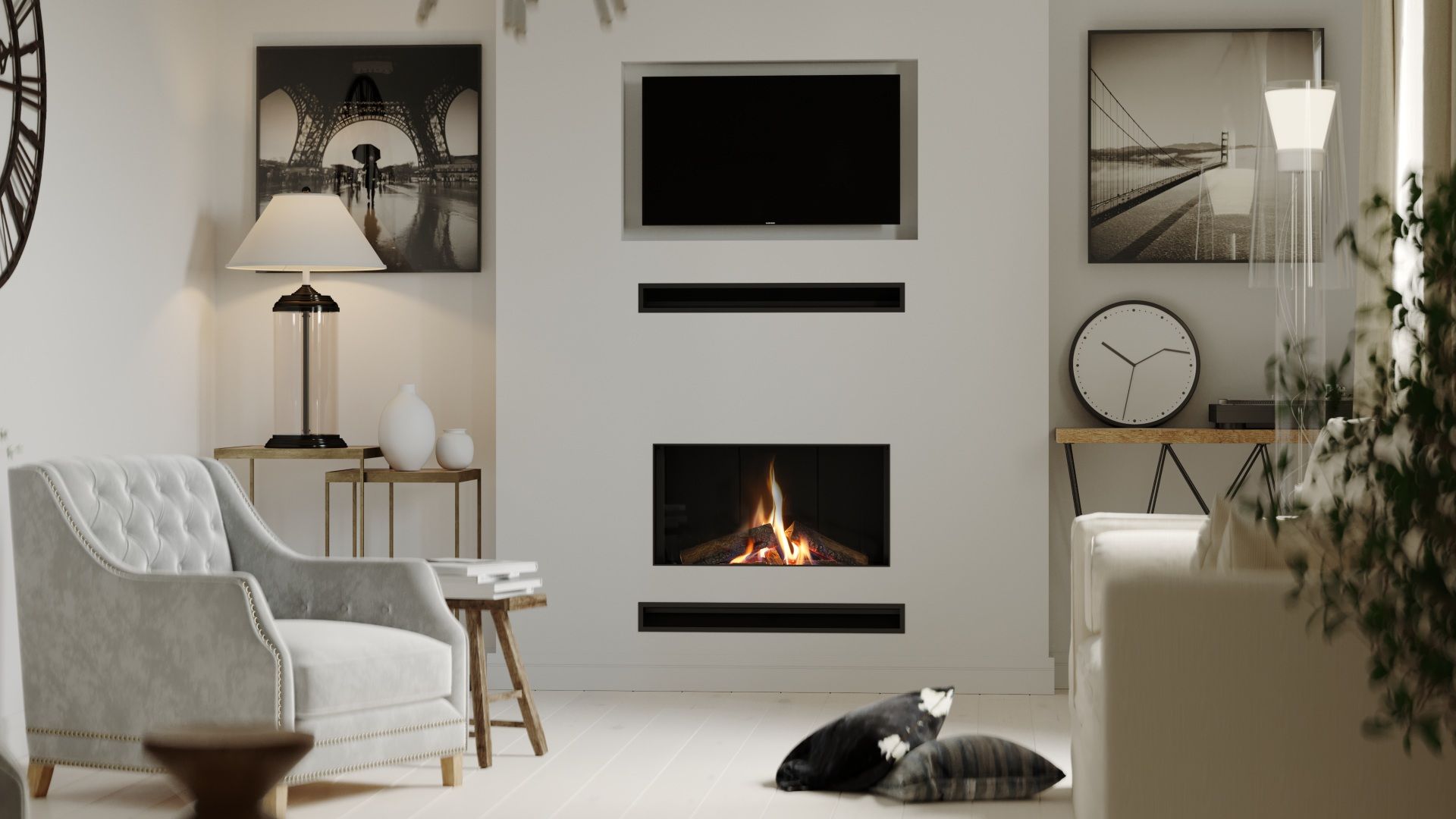 kominek gazowy, zabdowa prostakominka