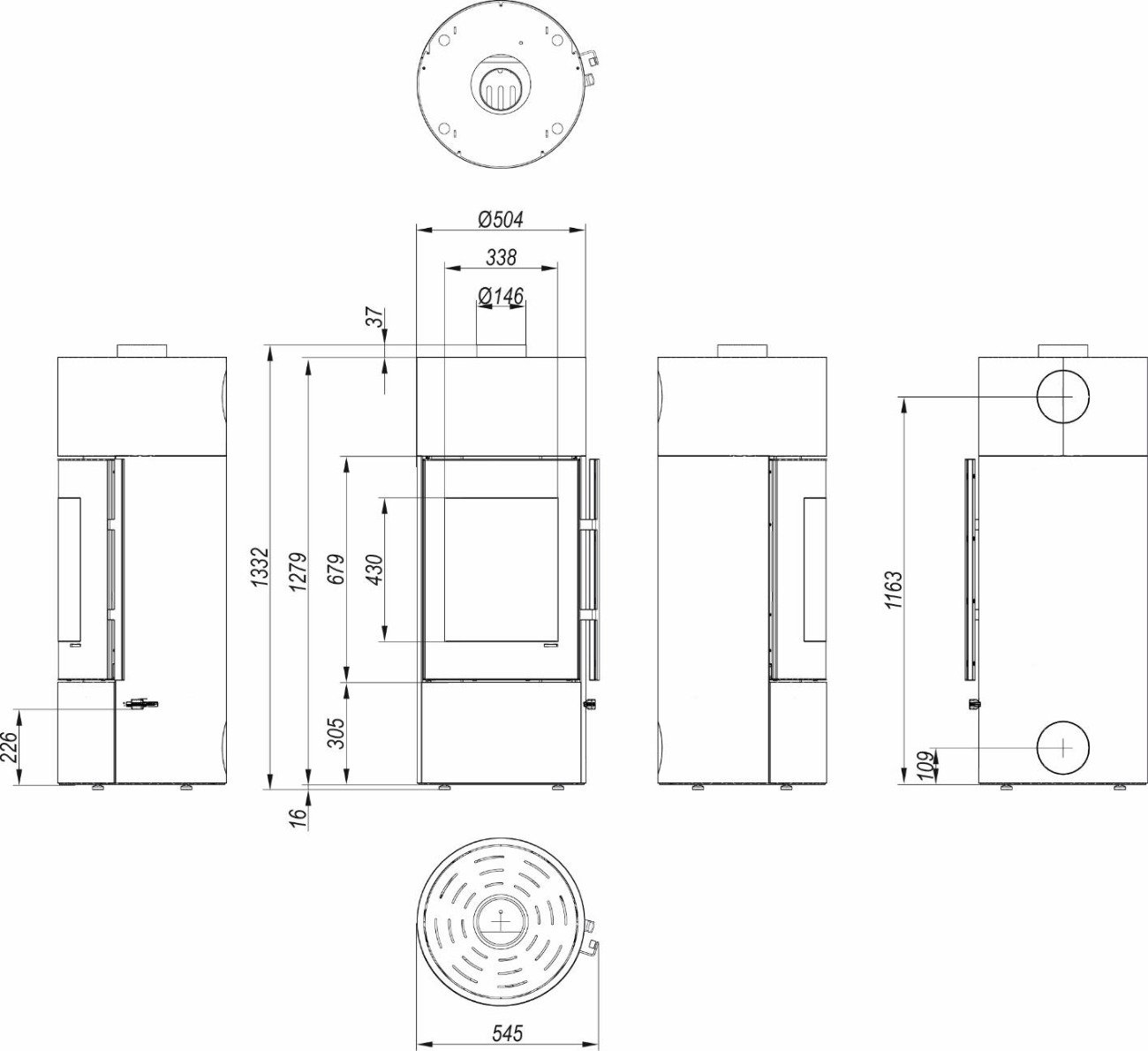 Defro Orion rys. techniczny
