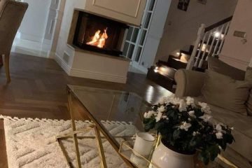 gdzie postawić kominek w salonie. ile miejsca zajmuje kominek