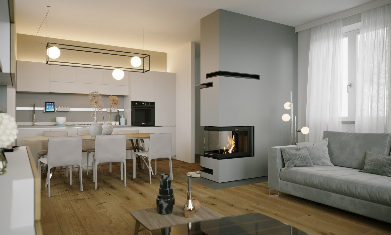 Nowoczesny kominek DEFRO HOME INTRA XSM U G