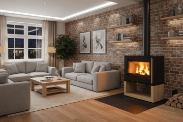 Defro Cuben S Wood w salonie