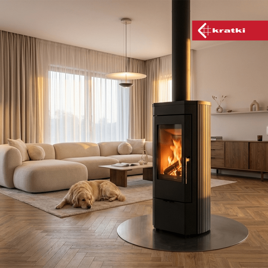 Koza Kratki K12 na środku salonu