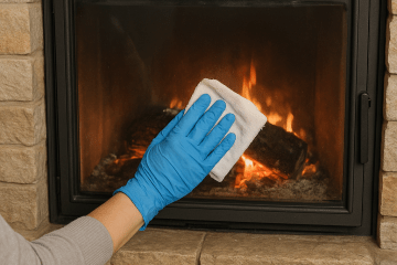 Jak dbać o szybę kominka, aby zawsze była czysta