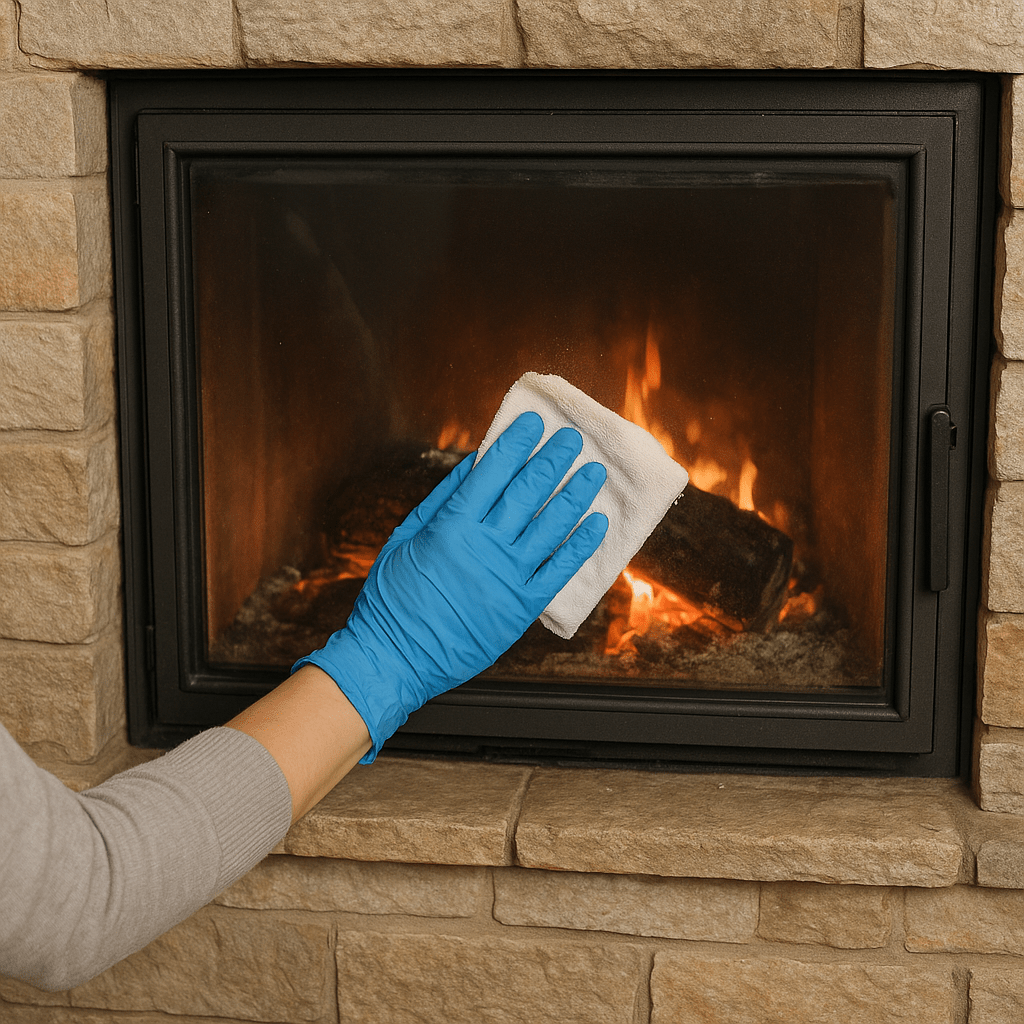 Jak dbać o szybę kominka, aby zawsze była czysta