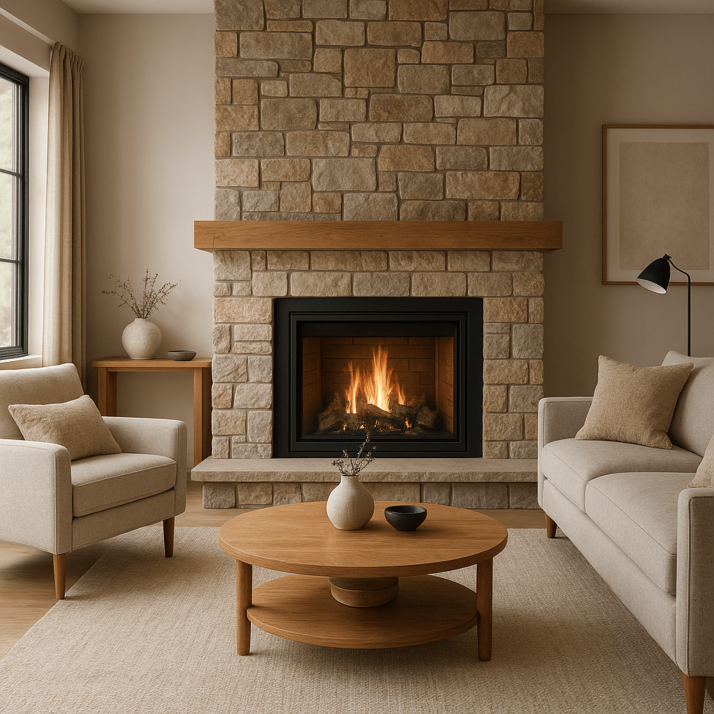 Kominek jako centralny punkt salonu – trendy aranżacyjne