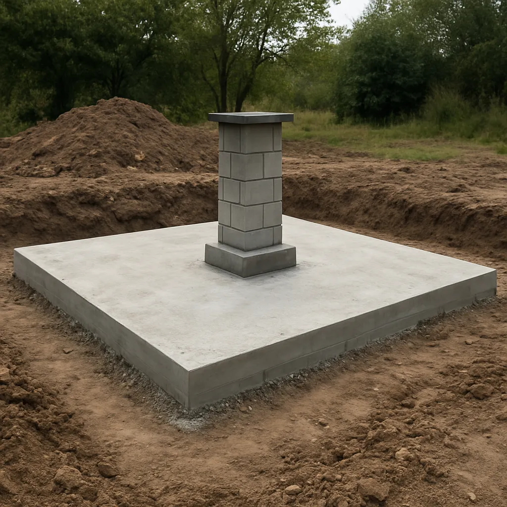 Czym jest płyta fundamentowa pod komin?