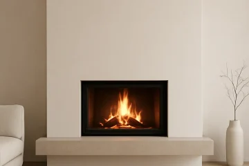 Kominek w stylu minimalistycznym