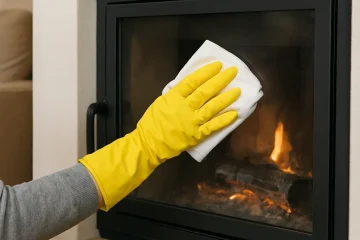 Jak czyścić szybę kominkową bez smug
